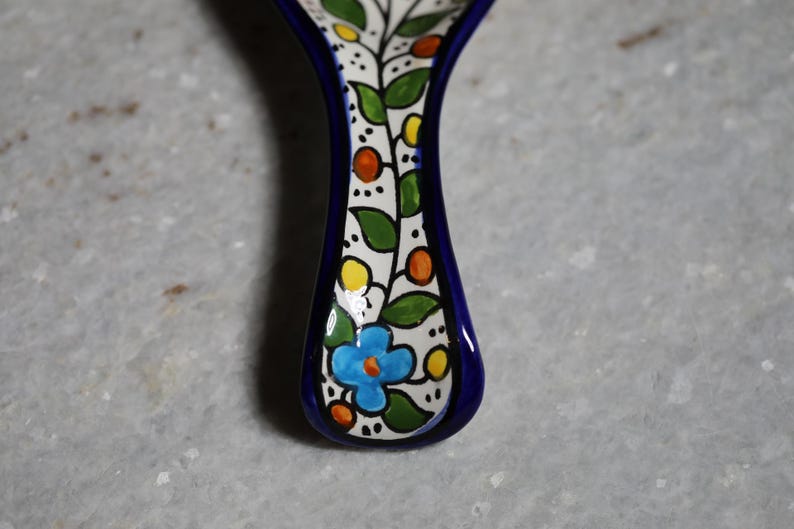 Ceramic Spoon Rest, Handmade pottery, Spoon rest, Kitchen decor, Spoon holder for kitchen, Judaica from Israel, Home Decor, New Home Gift
