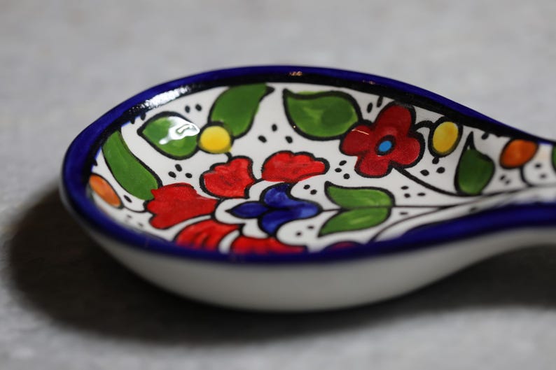 Ceramic Spoon Rest, Handmade pottery, Spoon rest, Kitchen decor, Spoon holder for kitchen, Judaica from Israel, Home Decor, New Home Gift