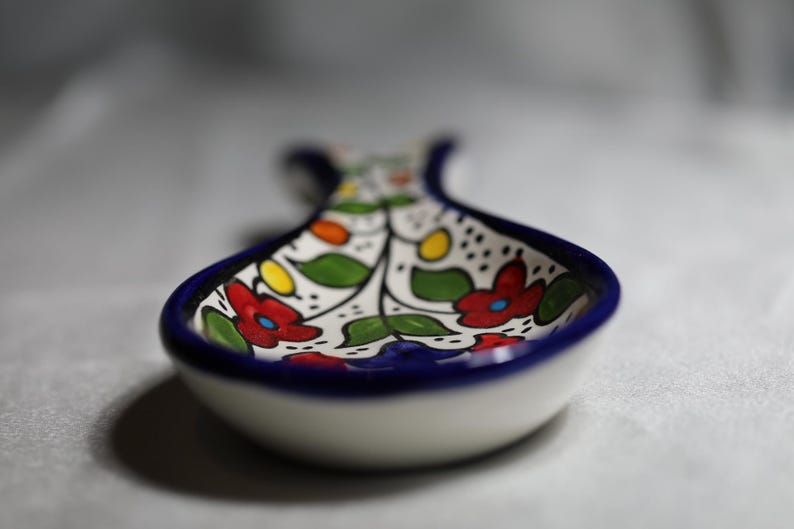 Ceramic Spoon Rest, Handmade pottery, Spoon rest, Kitchen decor, Spoon holder for kitchen, Judaica from Israel, Home Decor, New Home Gift