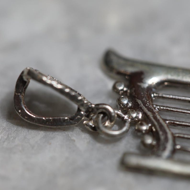 Silver Harp Widows Mite Coin necklace, 925 Silver, Biblical jewelry, Christian necklace, Ancient coin, Vintage necklace, Christian gifs