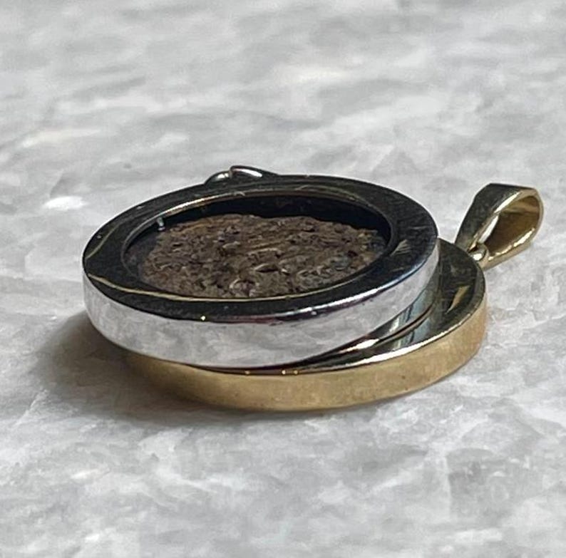 The Widow Mite Authentic Coin Jewelry, spinner pendant, 14K solid gold, Christian gift, Religious Gift, gift for her, gift for Fathers