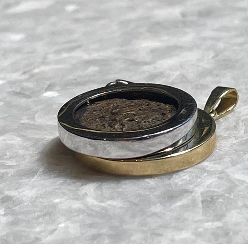 The Widow Mite Authentic Coin Jewelry, spinner pendant, 14K solid gold, Christian gift, Religious Gift, gift for her, gift for Fathers