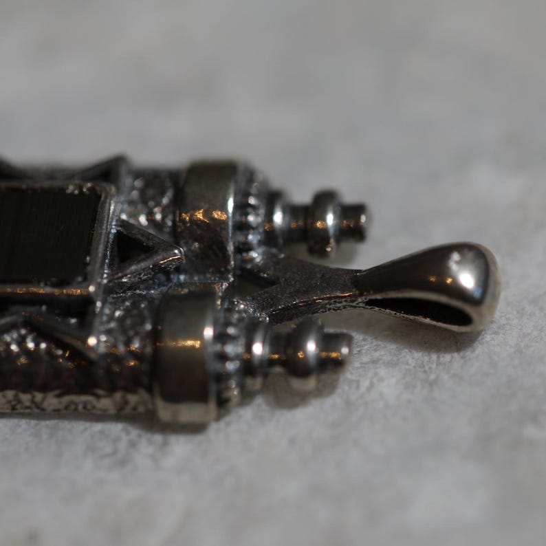 925 Sterling Silver Torah Scroll Pendant with Nano Bible Chip, Old Testament Inside, Nano Bible, Torah necklace, jewish gift, star of david