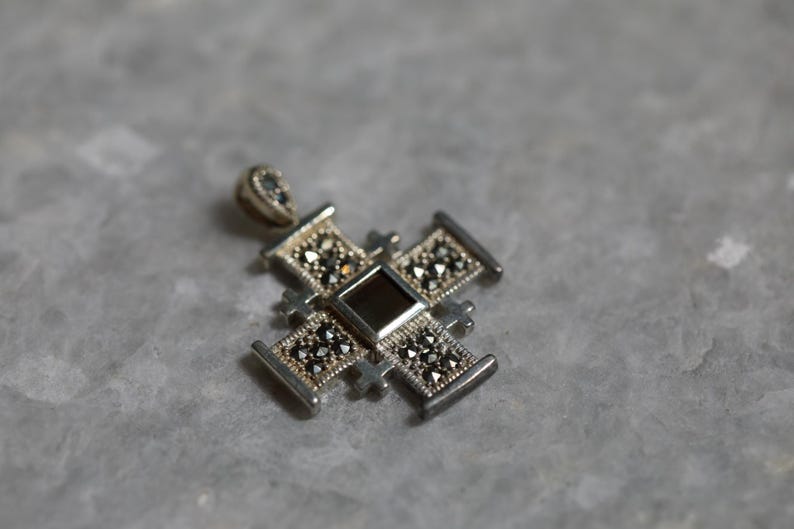 Nano Bible Jerusalem Cross necklace, 925 silver, Cross Pendant, Christian gift, Religious Gift, gift for her, gift for husband, unissex gift