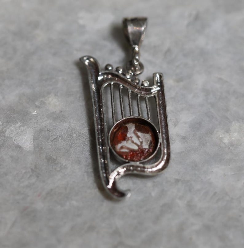 Silver Harp Widows Mite Coin necklace, 925 Silver, Biblical jewelry, Christian necklace, Ancient coin, Vintage necklace, Christian gifs