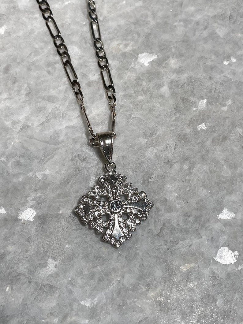 silver cross necklace, silver jewelry, Cross Silver Pendant, Christian gift, Religious Gift, gift for her, Cross Necklace, birthday gift