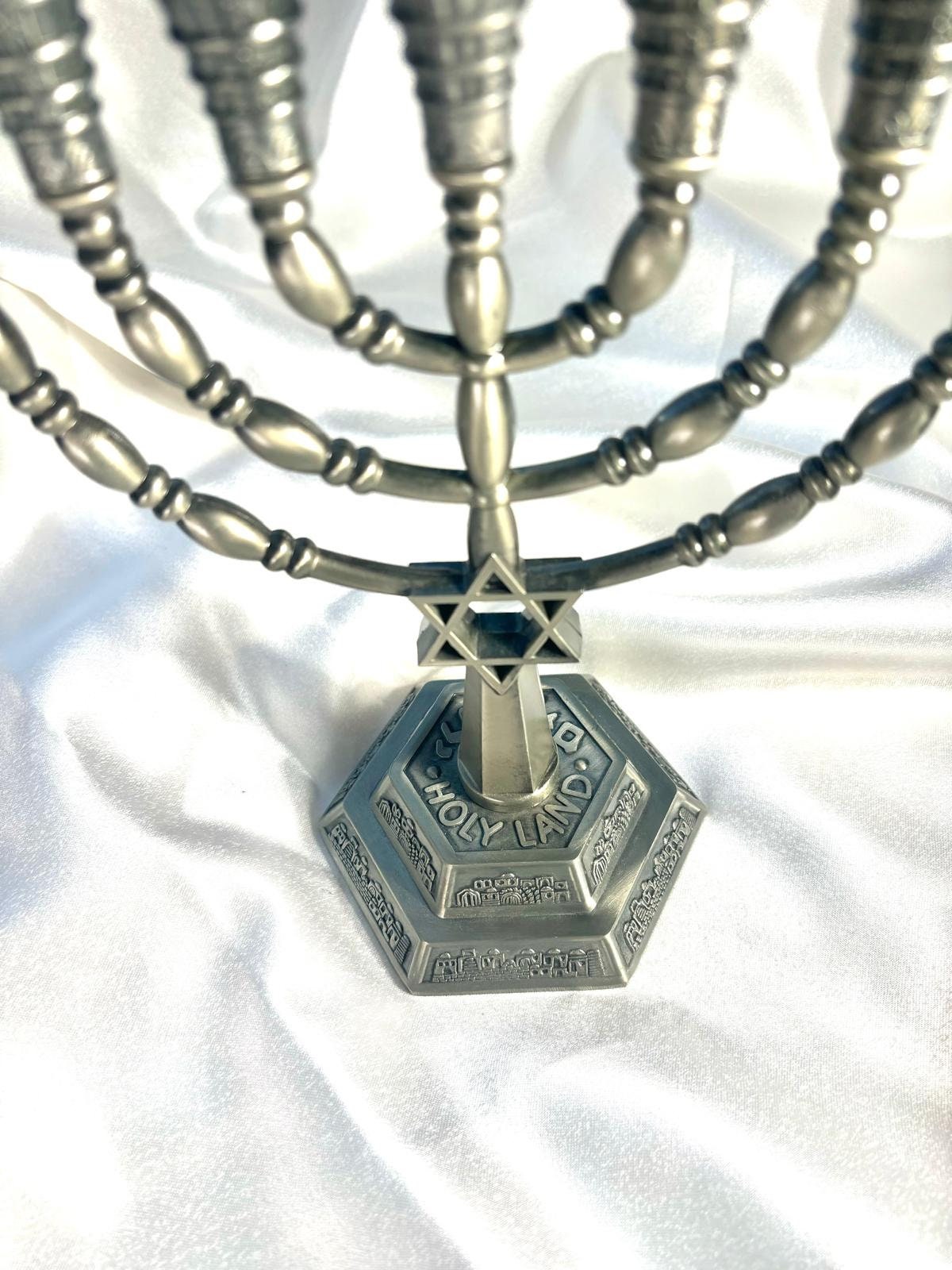 Menorah, Judaica from Israel, Bar Mitzvah, Jewish gift, Handmade Menorah, Judaica Decor, Decorative Menorah, star of david, Hanukkah gifts