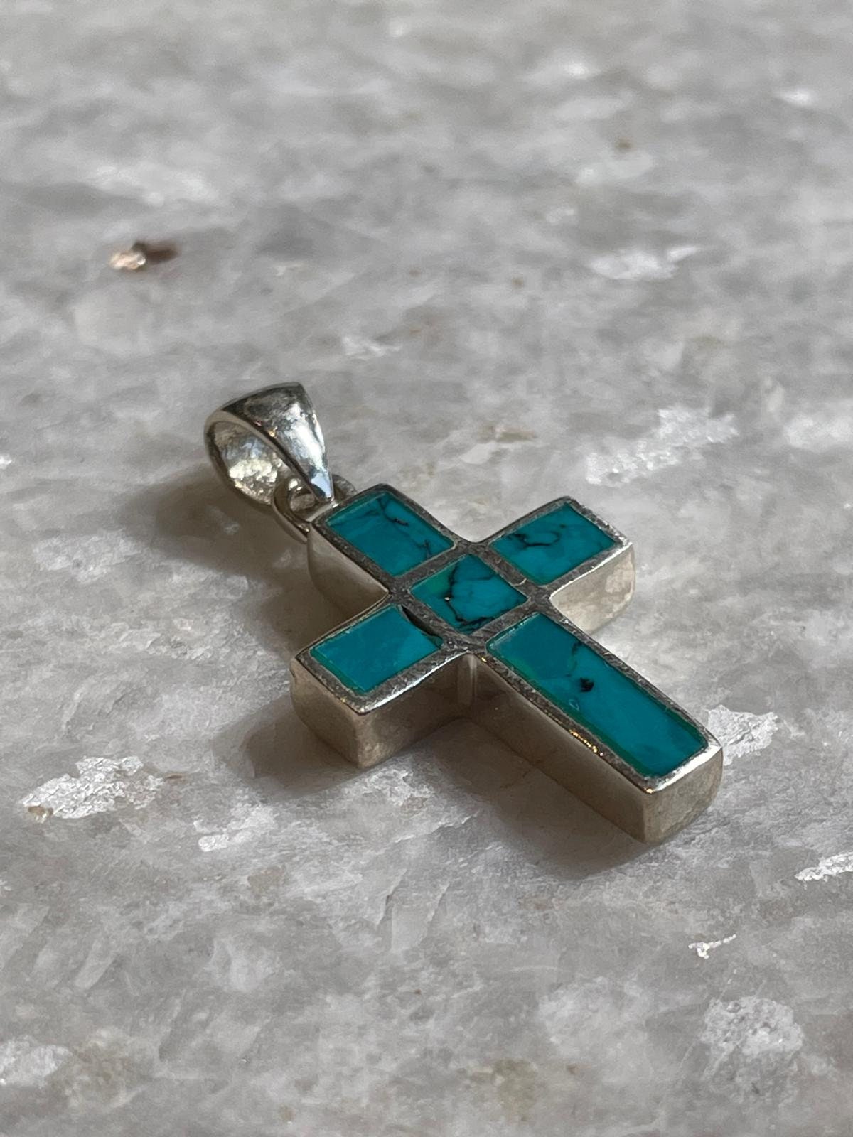 Eilat Stone Jewelry, 925 silver, Cross Silver pendant, Christian gift, Religious Gift, gift for her, Cross Necklace, gift for wife, israel