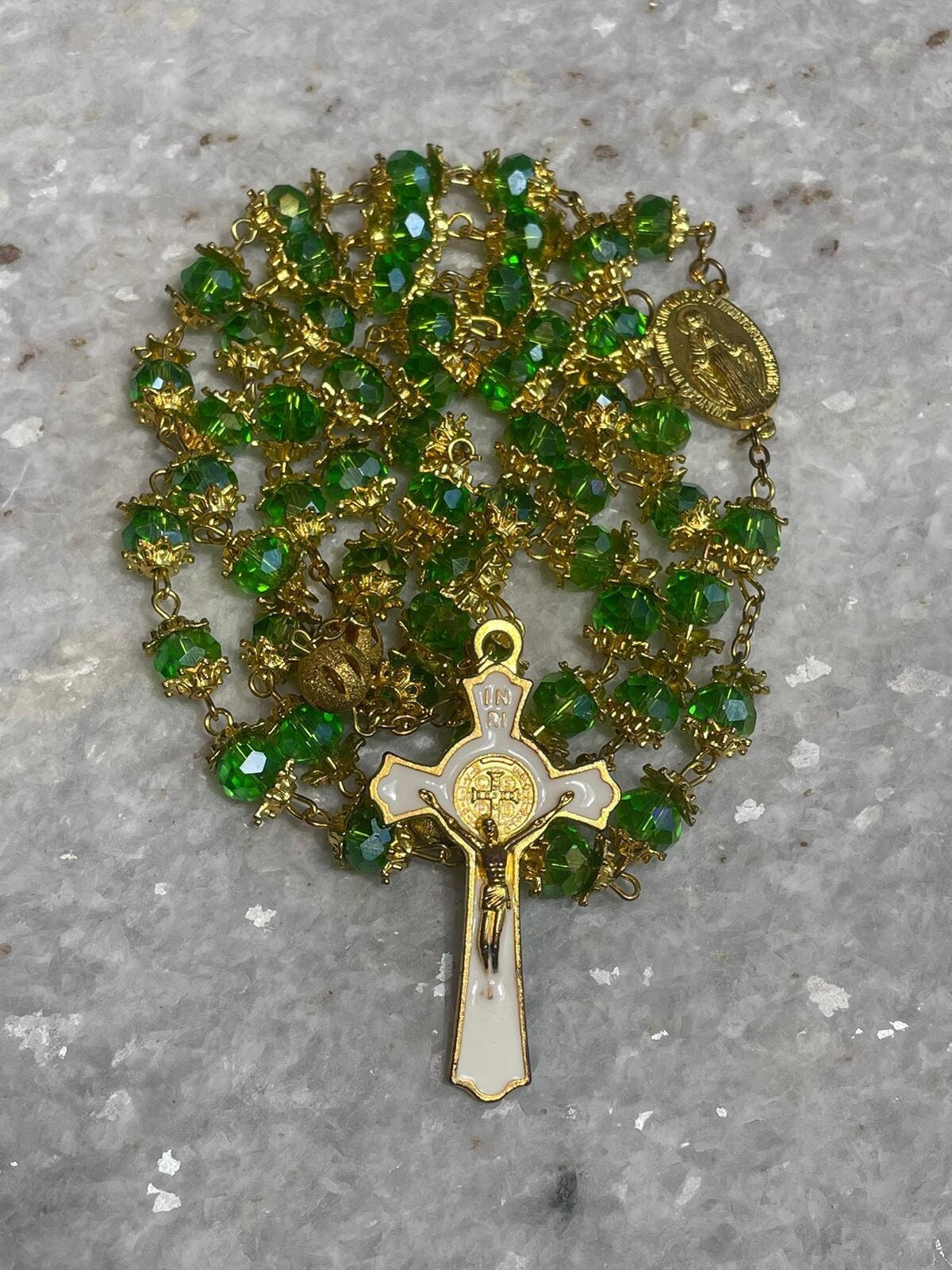 Rosary beads made at the Holy Land with Crucifix, rosary beads, rosary beads catholic, rosary beads first communion, rosary necklace