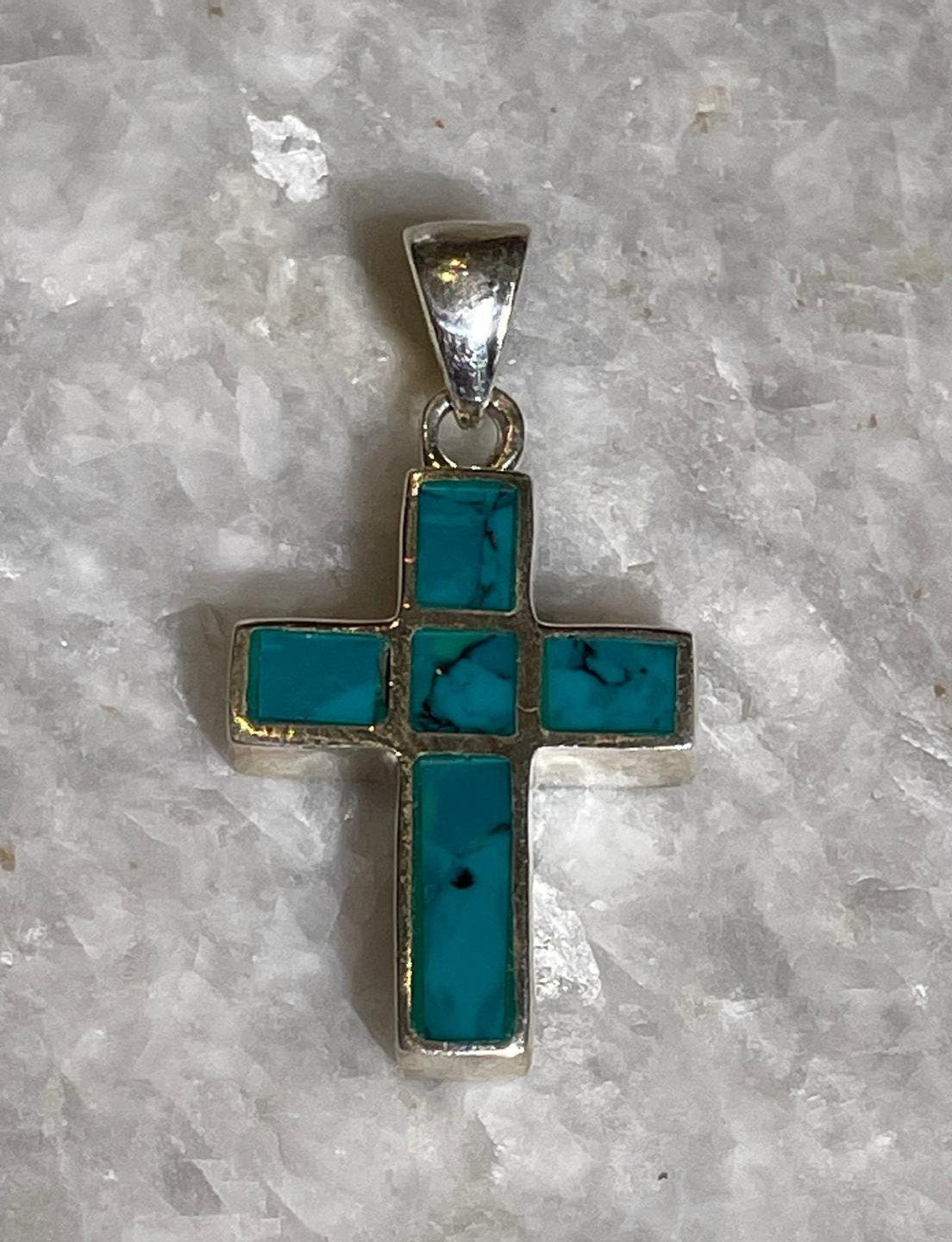 Eilat Stone Jewelry, 925 silver, Cross Silver pendant, Christian gift, Religious Gift, gift for her, Cross Necklace, gift for wife, israel