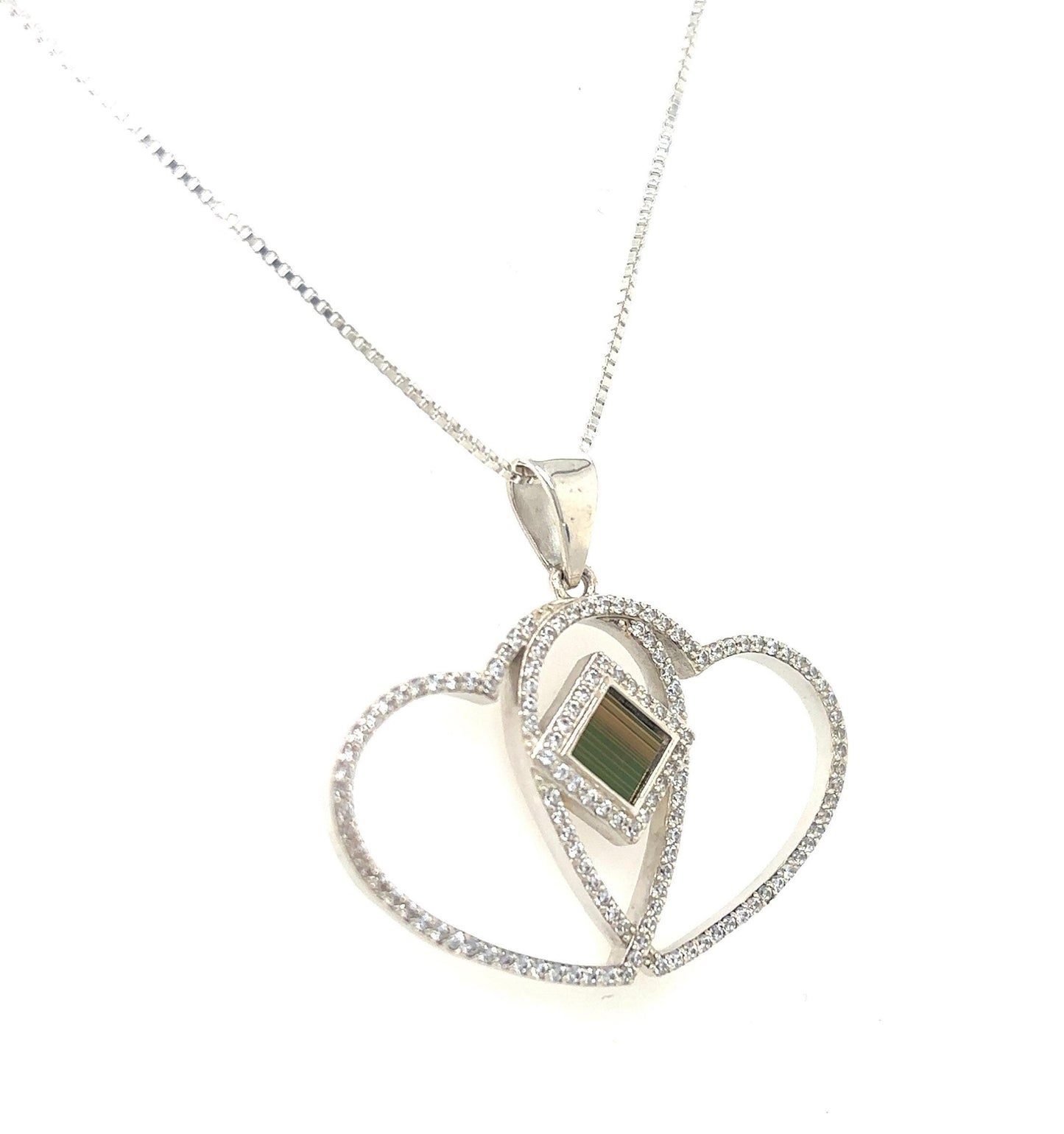 Heart Shape Nano Bible Pendant, 925 silver, Christian gift, gift for her, Romantic jewelry, Valentines Day gift, Heart pendant necklace