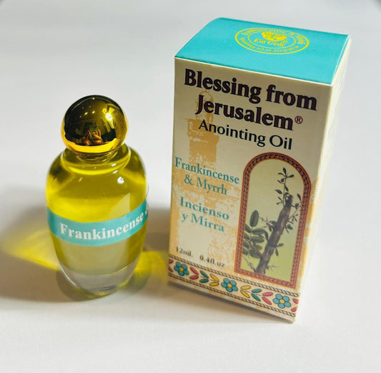 Anoiting oil from Israel, anointing oil bottle, Frankincense and Myrrh anointing oil, christian gifts, gift for her, birthday gift