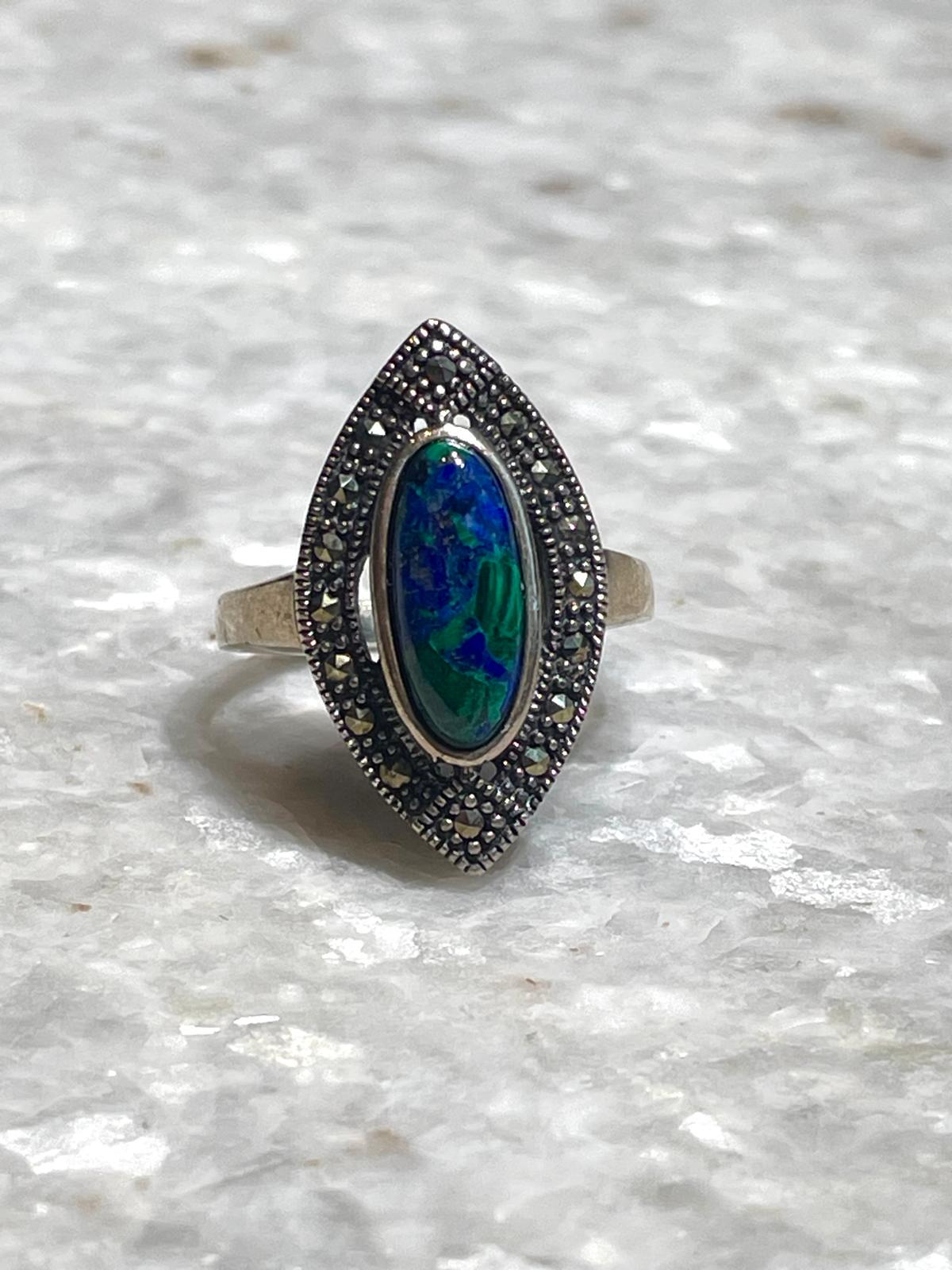 Eilat Stone Ring, 925 silver, Silver ring, Christian gift, jewish Gift, king solomon stone ring, natural stone ring, andmade jewelry