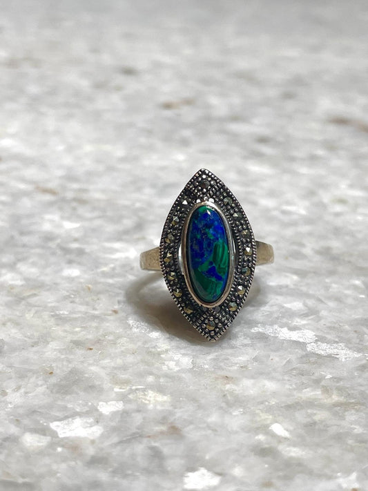 Eilat Stone Ring, 925 silver, Silver ring, Christian gift, jewish Gift, king solomon stone ring, natural stone ring, andmade jewelry