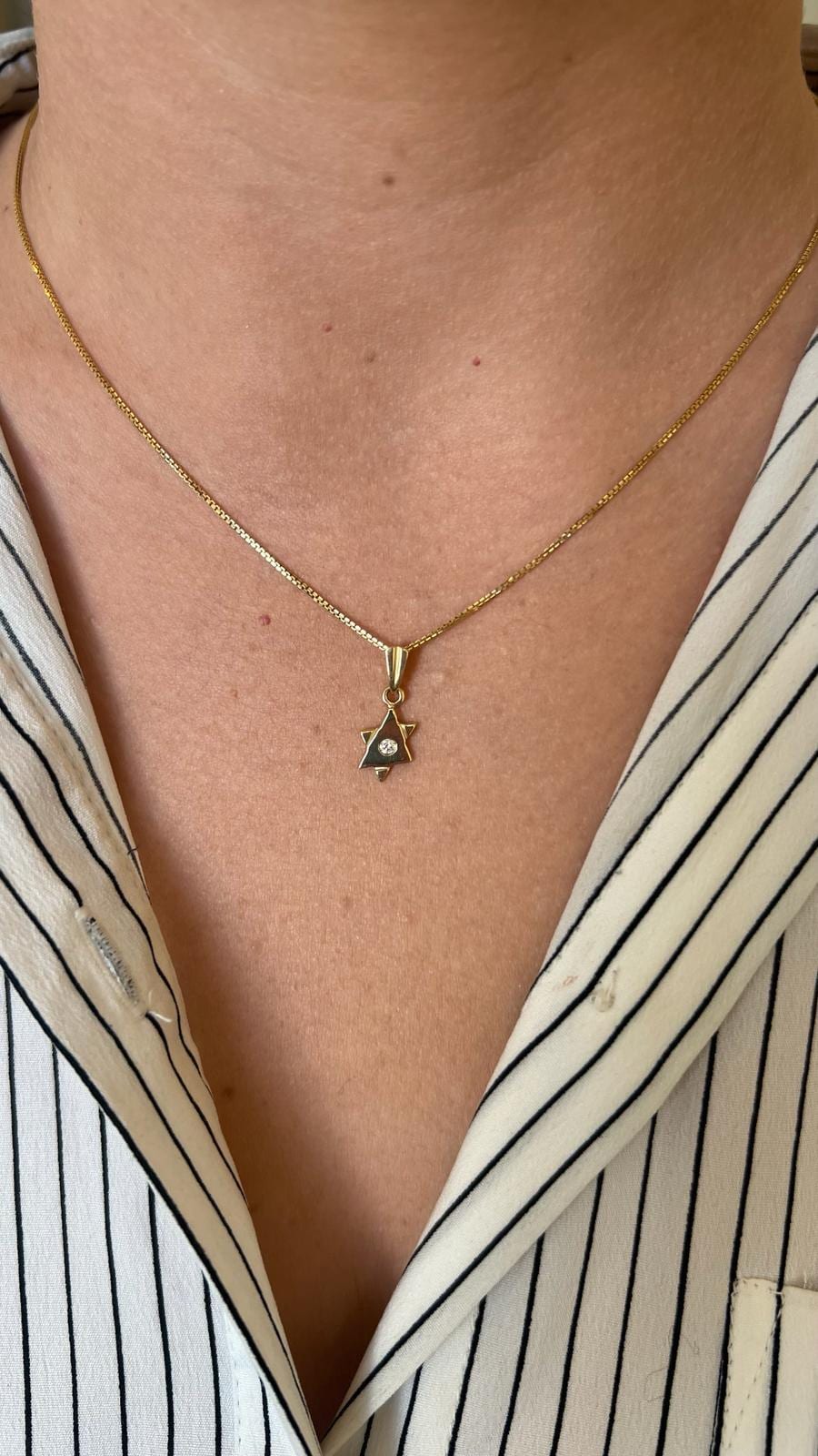 Diamonds Star of David Necklace, star of david gold pendant Necklace, Bat Mitzvah Gift, Magen David Necklace, Jewish jewelry, Jewish Star