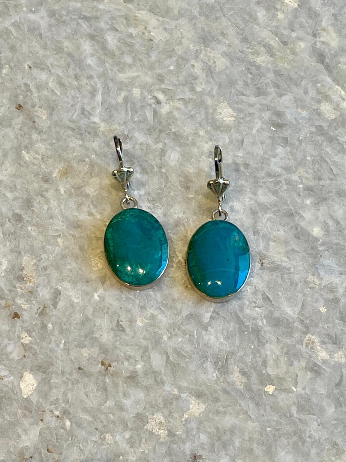Genuine Eilat Stone Earrings, 925 Silver, king Solomon stone, natural Eilat jewelry, silver earrings, stone earrings, Jewish gifts