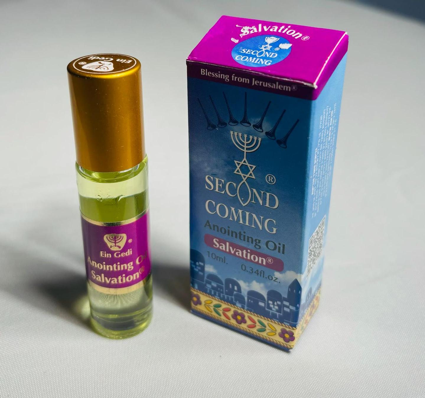 Anoiting oils from Israel, Salvation Messianic seal, anointing oil bottle, messiah anointing oil, anointing oil, messianic art
