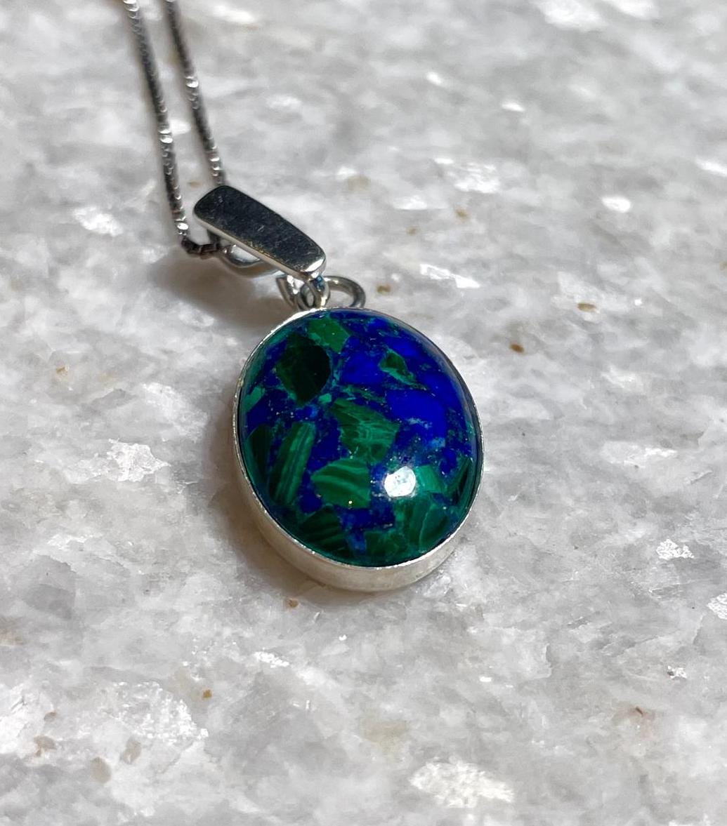 Eilat Stone Silver Necklace, Eilat Stone Jewelry, 925 silver, Silver Necklace, jewish jewelry, Religious Gift, gift for her, gift for him