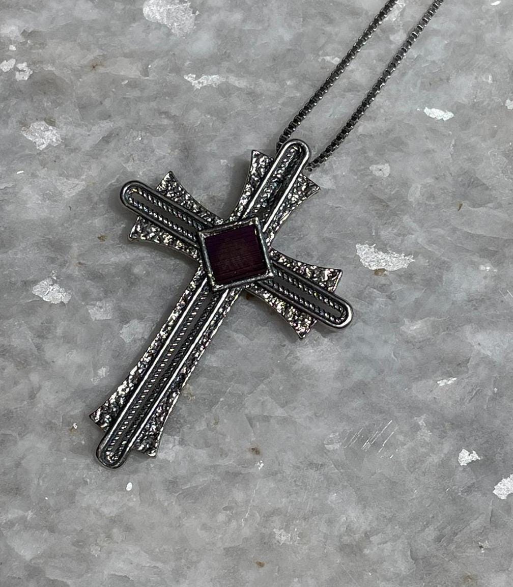 Nano Bible Cross necklace, 925 silver, Cross Pendant, Christian gift, Religious Gift, gift for her, gift for husband, gift for wifeת