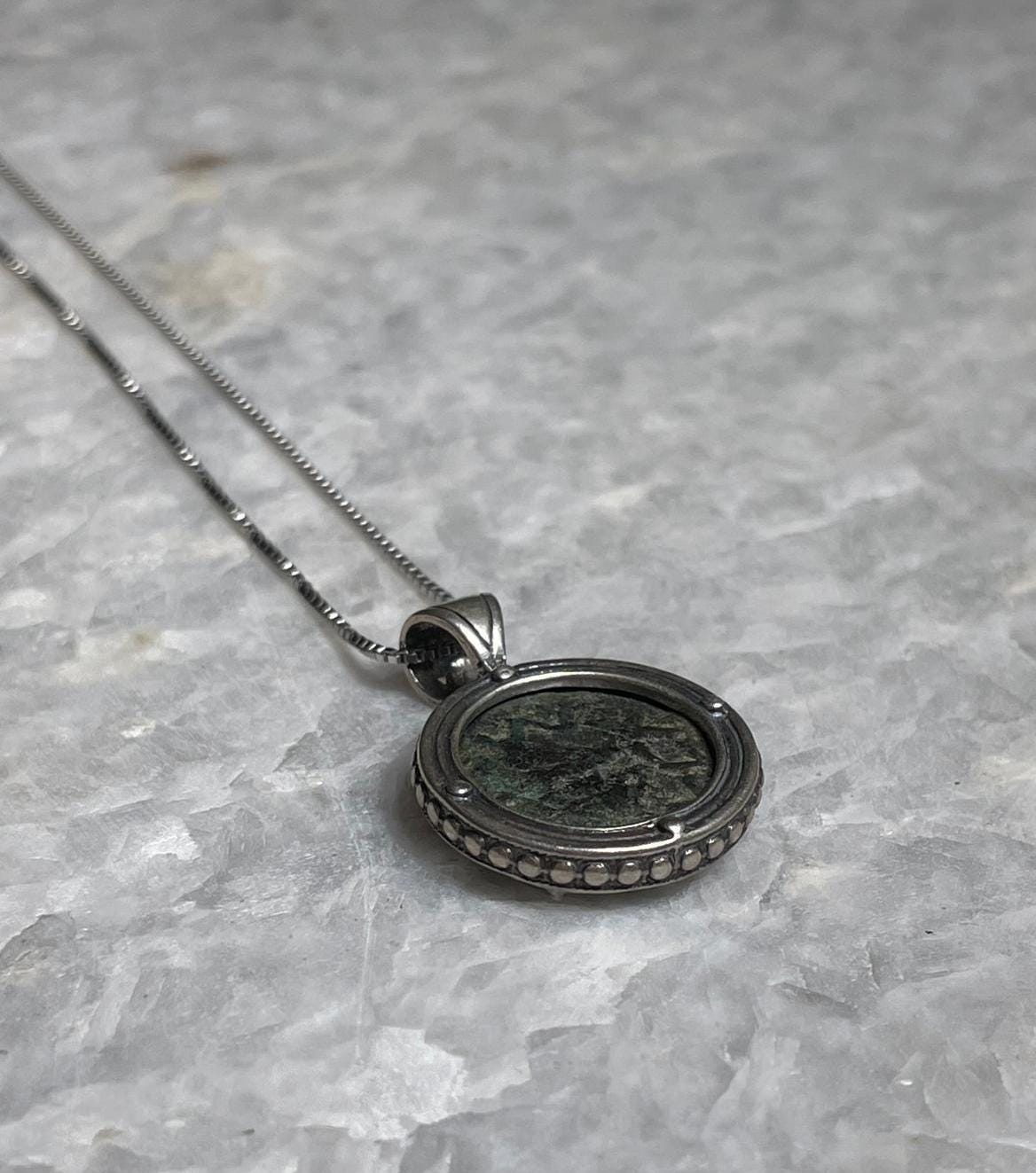 Authentic Masada Coin Necklace, 925 Silver, Coin Jewelry, Rare Coin, Christian gift, jewish gift, coin pendant, Gift For Him, Masada Coin