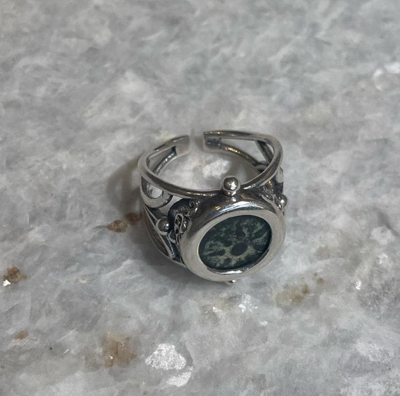 Authentic Widow Mite coin ring, 925 Silver, handmade ring, Ancient Coin Jewelry, unique ring, mite jewelry, christian gift, mite ring