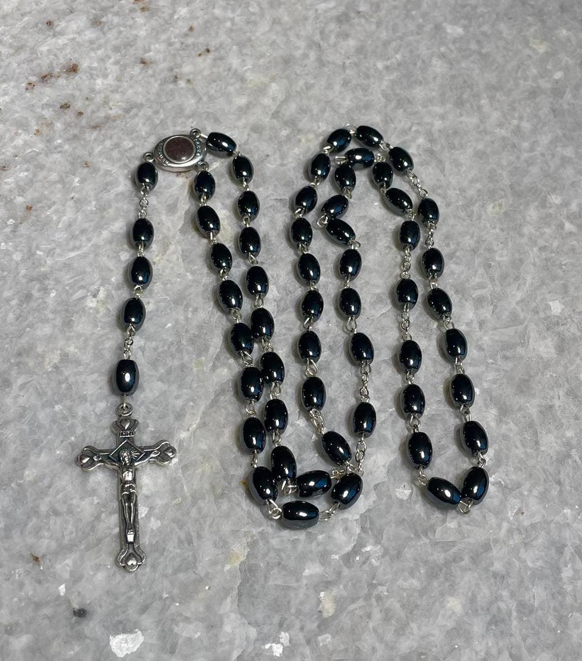 Rosary beads made at the Holy Land, rosary beads, handmade rosary, soil from the holy land, rosary beads catholic for man, rosary necklace