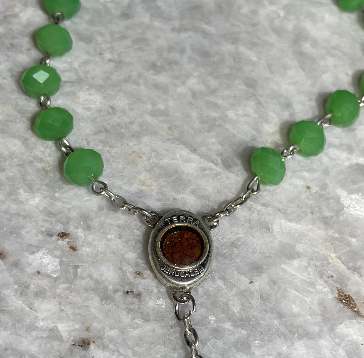 Rosary beads made at the Holy Land with Crucifix, rosary beads, catholic rosary , soil from the holy land, rosary necklace, Orthodox rosary