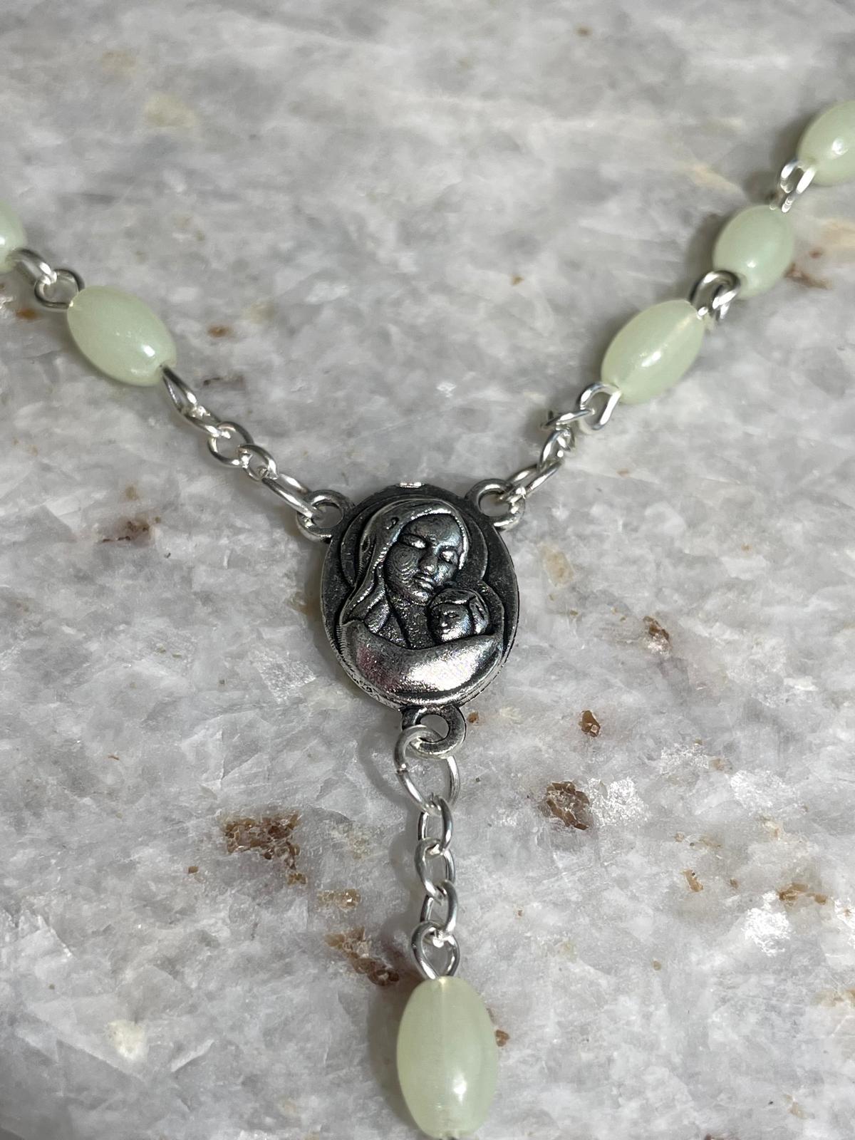 Rosary beads made at the Holy Land with Crucifix, rosary beads, rosary beads catholic, rosary beads first communion, rosary necklace
