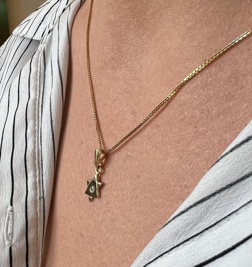 Diamonds Star of David Necklace, star of david gold pendant Necklace, Bat Mitzvah Gift, Magen David Necklace, Jewish jewelry, Jewish Star