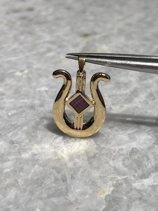 Nano Bible necklace, 14K gold, Jewish gift, Religious Gift, bar mitzvah, birthday gifts, necklaces for women, Harp of David, Gift for him