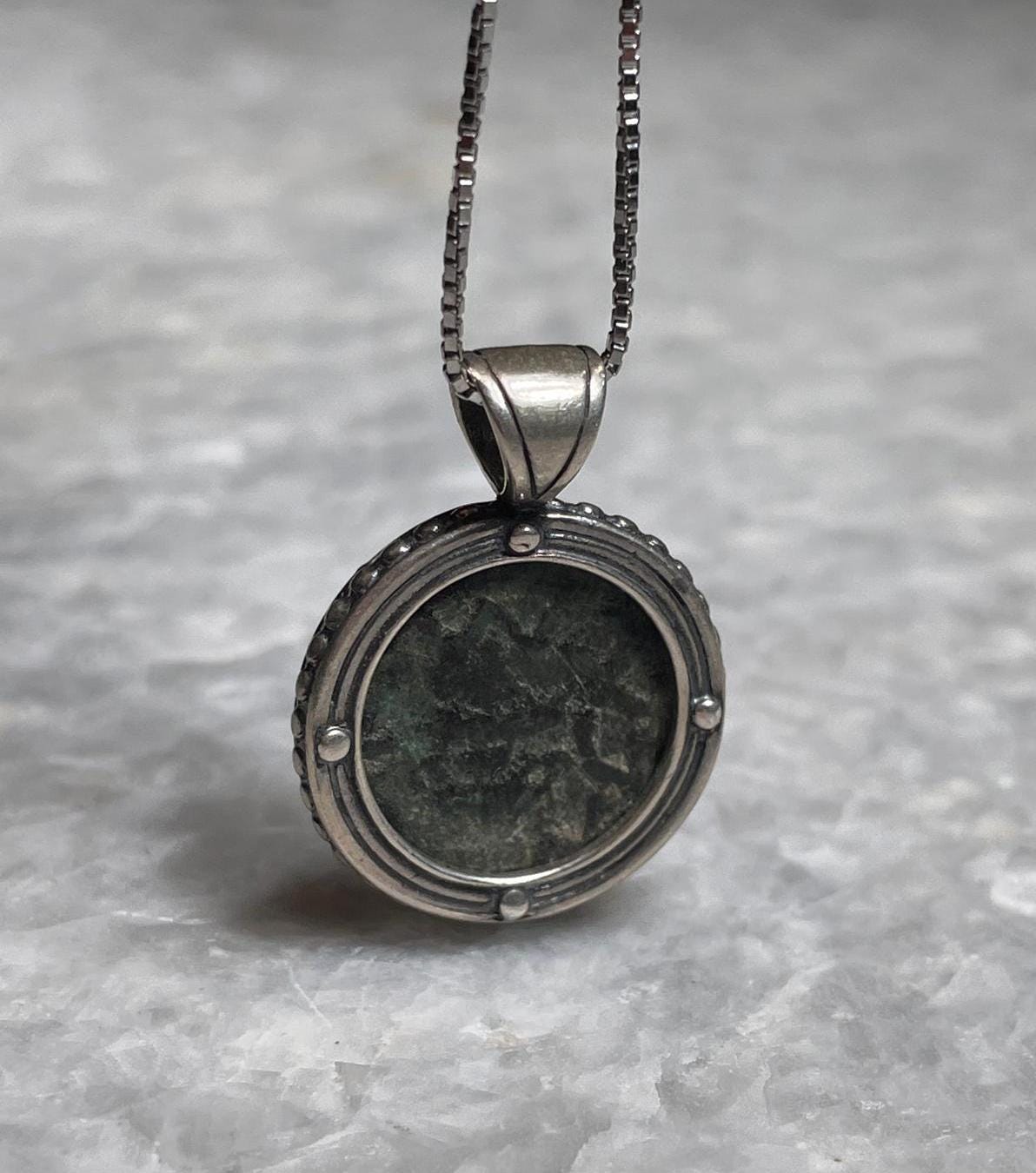 Authentic Masada Coin Necklace, 925 Silver, Coin Jewelry, Rare Coin, Christian gift, jewish gift, coin pendant, Gift For Him, Masada Coin