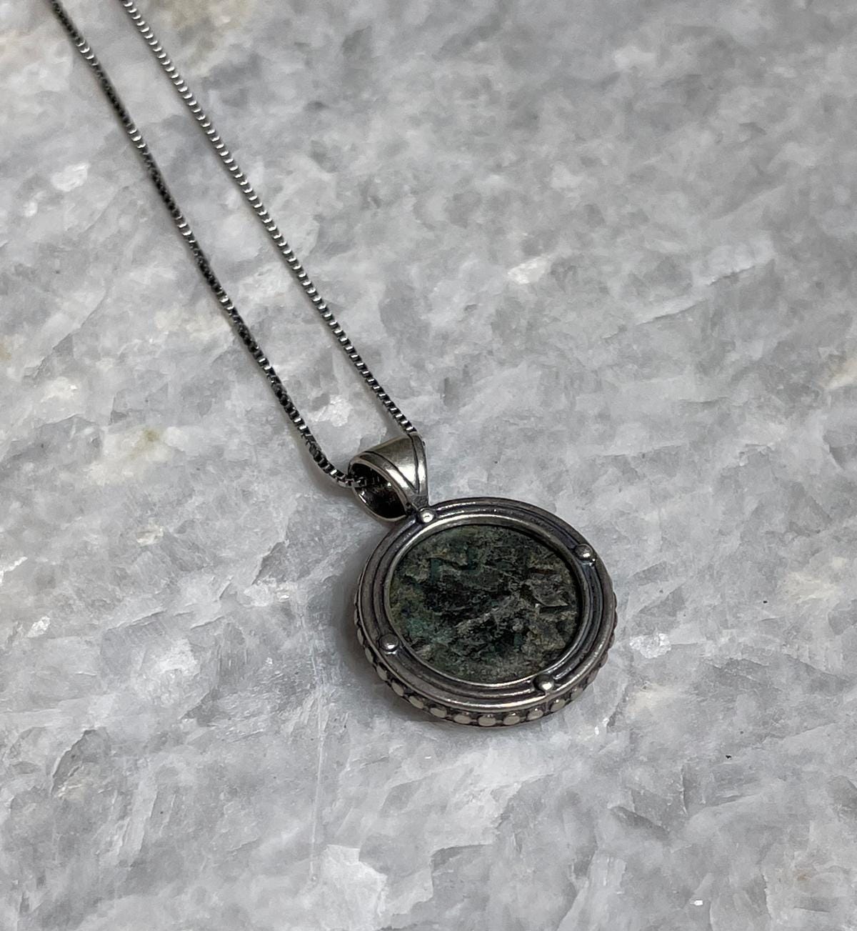 Authentic Masada Coin Necklace, 925 Silver, Coin Jewelry, Rare Coin, Christian gift, jewish gift, coin pendant, Gift For Him, Masada Coin