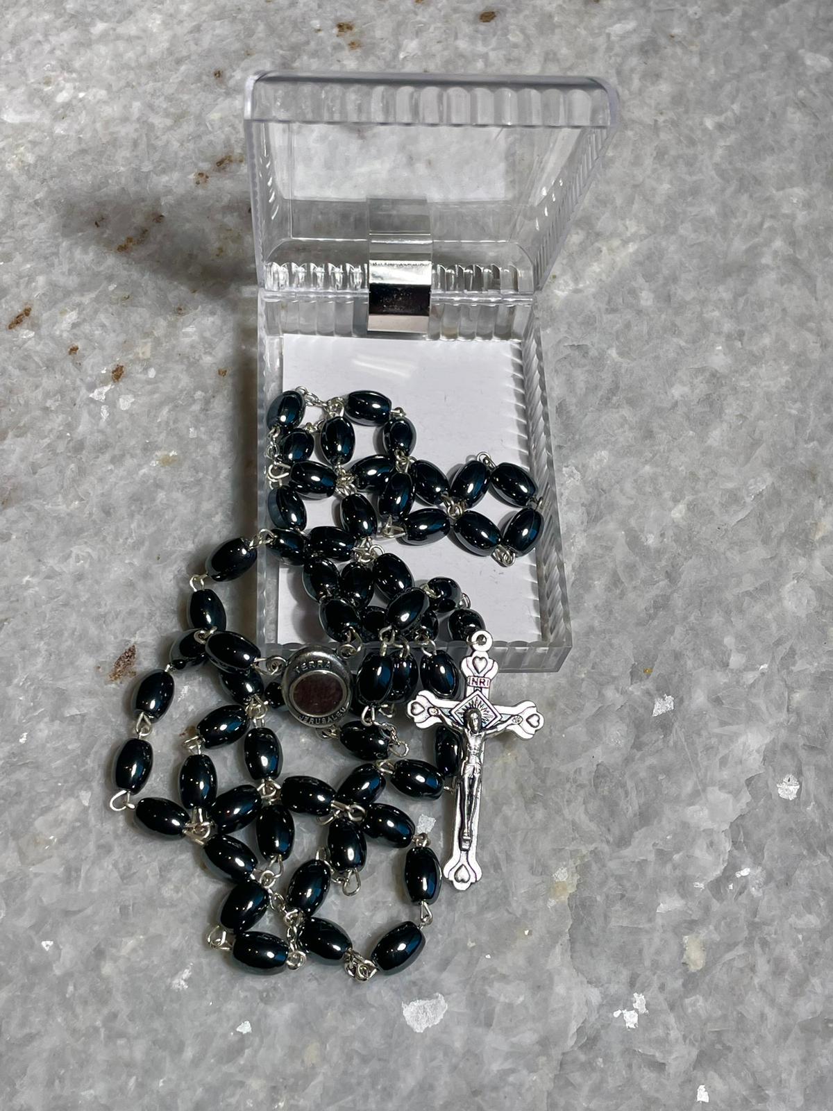Rosary beads made at the Holy Land, rosary beads, handmade rosary, soil from the holy land, rosary beads catholic for man, rosary necklace