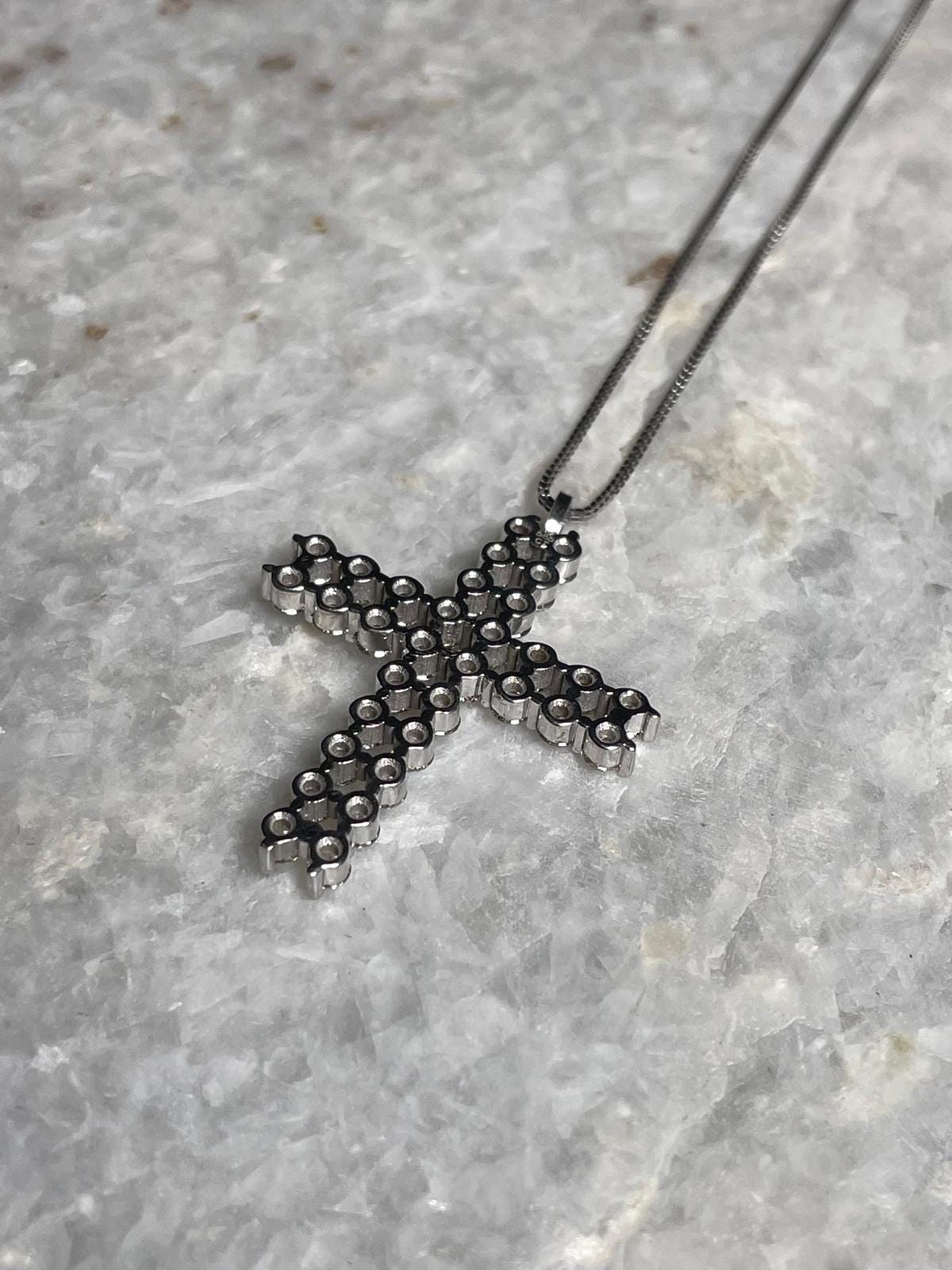 Diamond Cross necklace, 14 Gold, cross jewelry, christian gift, Baptism Gift, Gold Cross Necklace, cross gift, gift for her, Diamonds cross