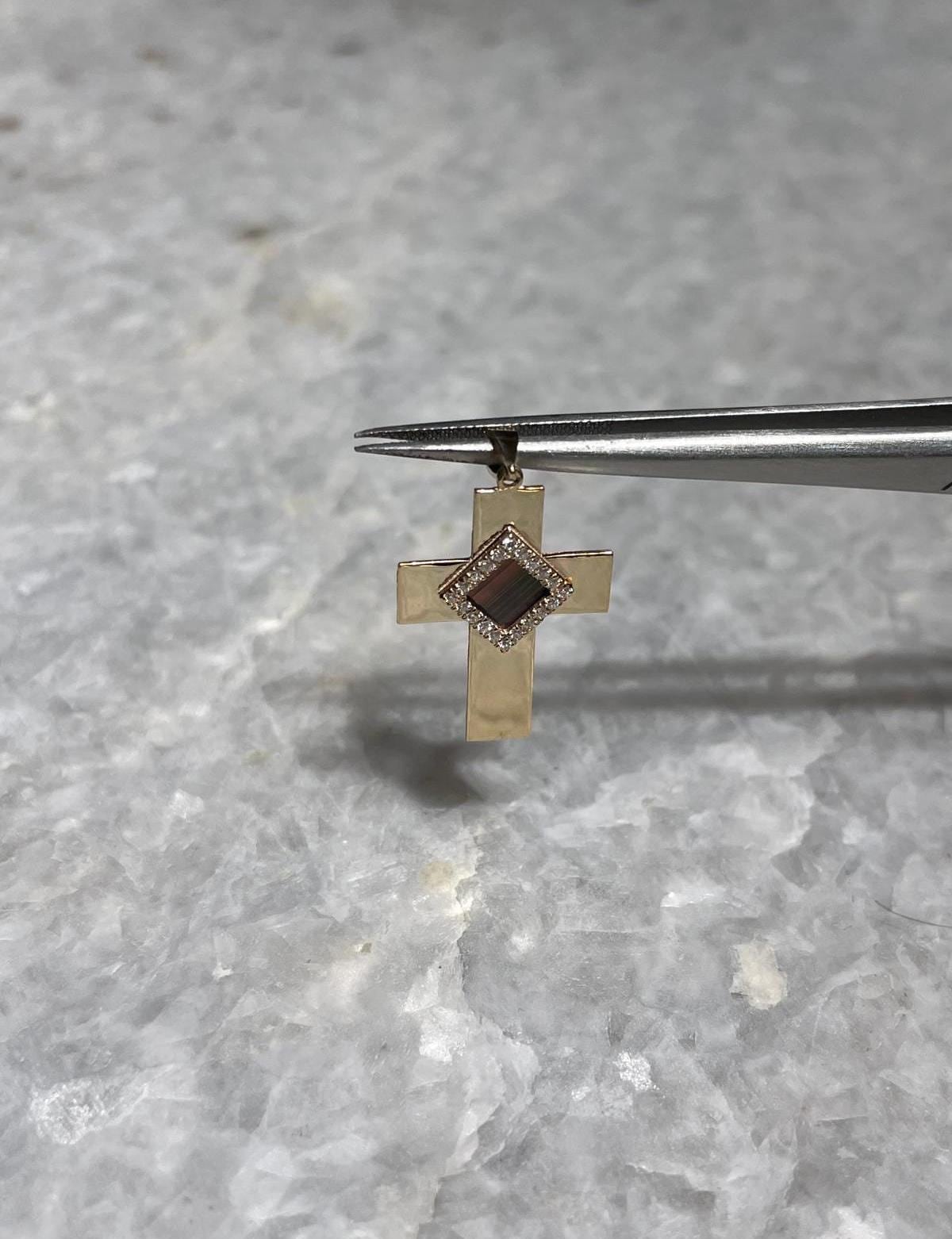 Nano Bible Pendant, 14K gold, Cross Pendant, 14K Gold Chain Necklaces, gift for her, Fathers Day, gift for husband, gift for wife