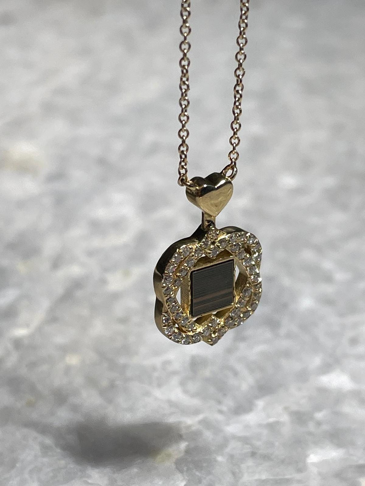 Nano Bible necklace, 14K gold, flower necklace, birthday gift, gift for her, Christmas gifts, necklaces for women, gift for wife