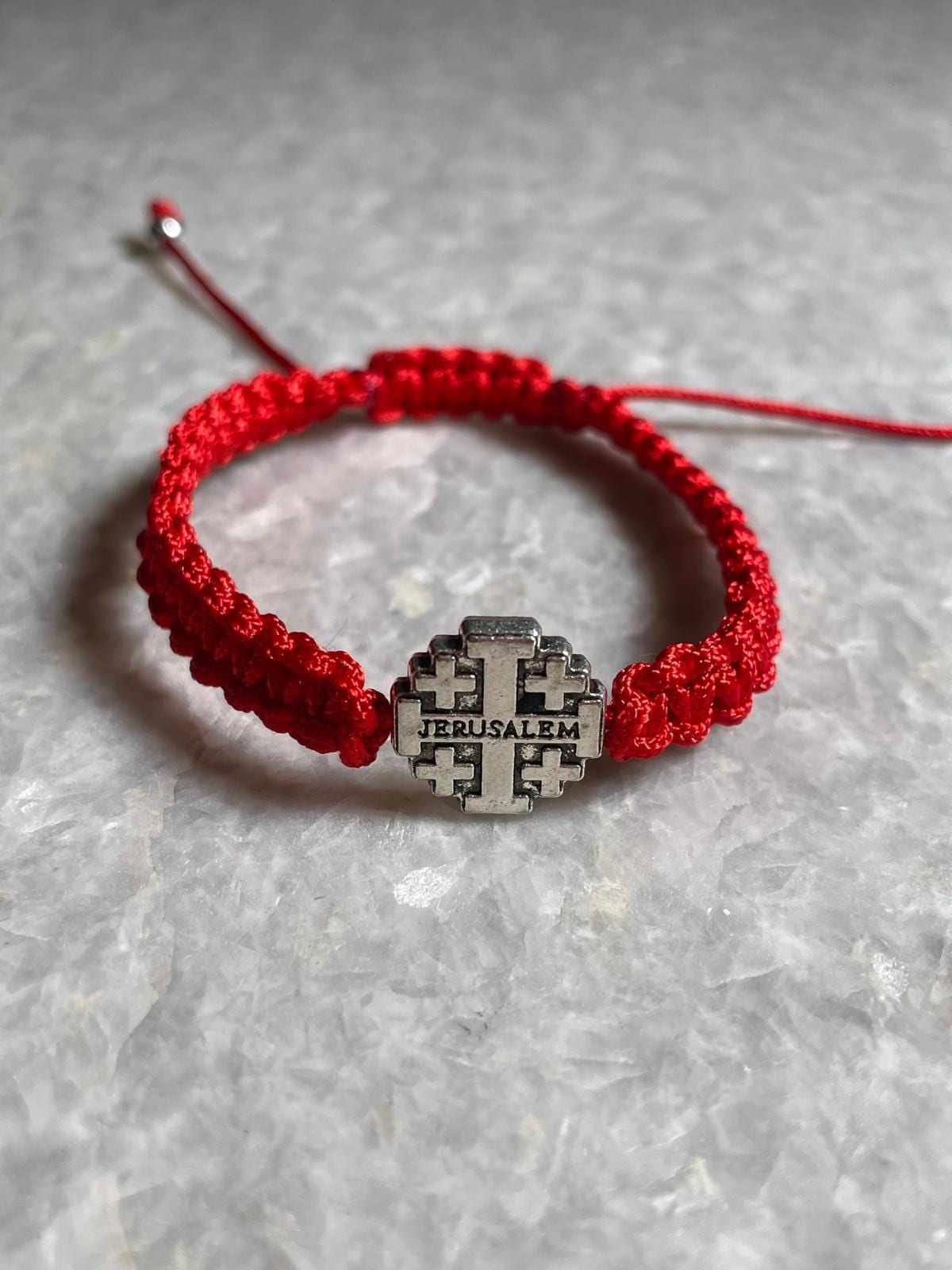 2 Red String Bracelets with Jerusalem Cross, Kabbalah Red Braided Bracelet, Cross Bracelets, Evil Eye Protection, Christmas gift