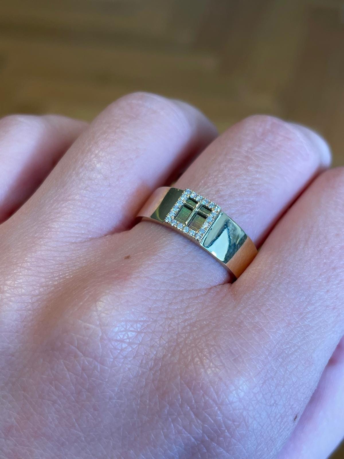 Nano Bible Gold Ring, 14K gold, gold Ring, Religious Gift, gift for him, gold cross ring, christian gift, rare ring, Christmas gift,
