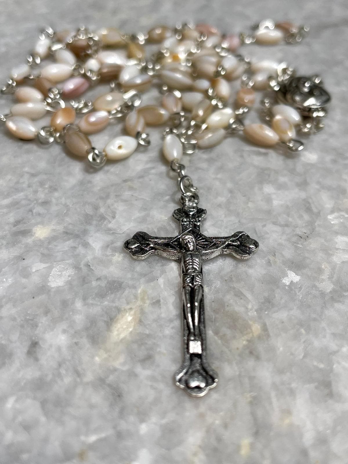 Rosary beads made at the Holy Land with Crucifix, rosary beads, rosary beads gift, rosary beads first communion, hand made rosary necklace