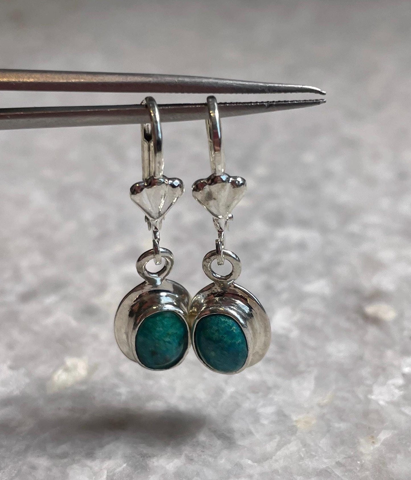 Genuine Eilat Stone Earrings, 925 Silver, turquoise earrings, king Solomon stone, natural Eilat jewelry, silver earrings, stone earrings