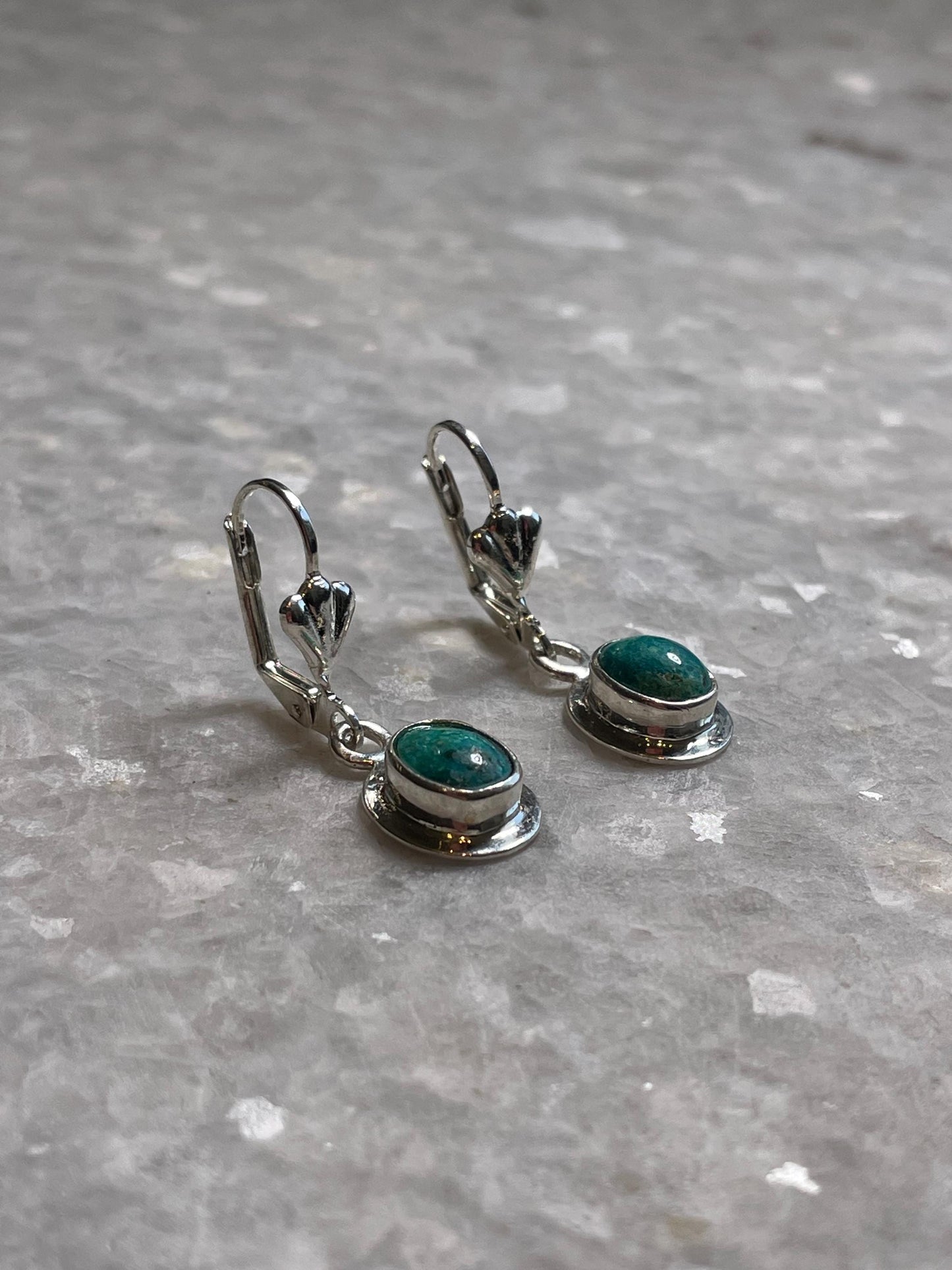 Genuine Eilat Stone Earrings, 925 Silver, turquoise earrings, king Solomon stone, natural Eilat jewelry, silver earrings, stone earrings