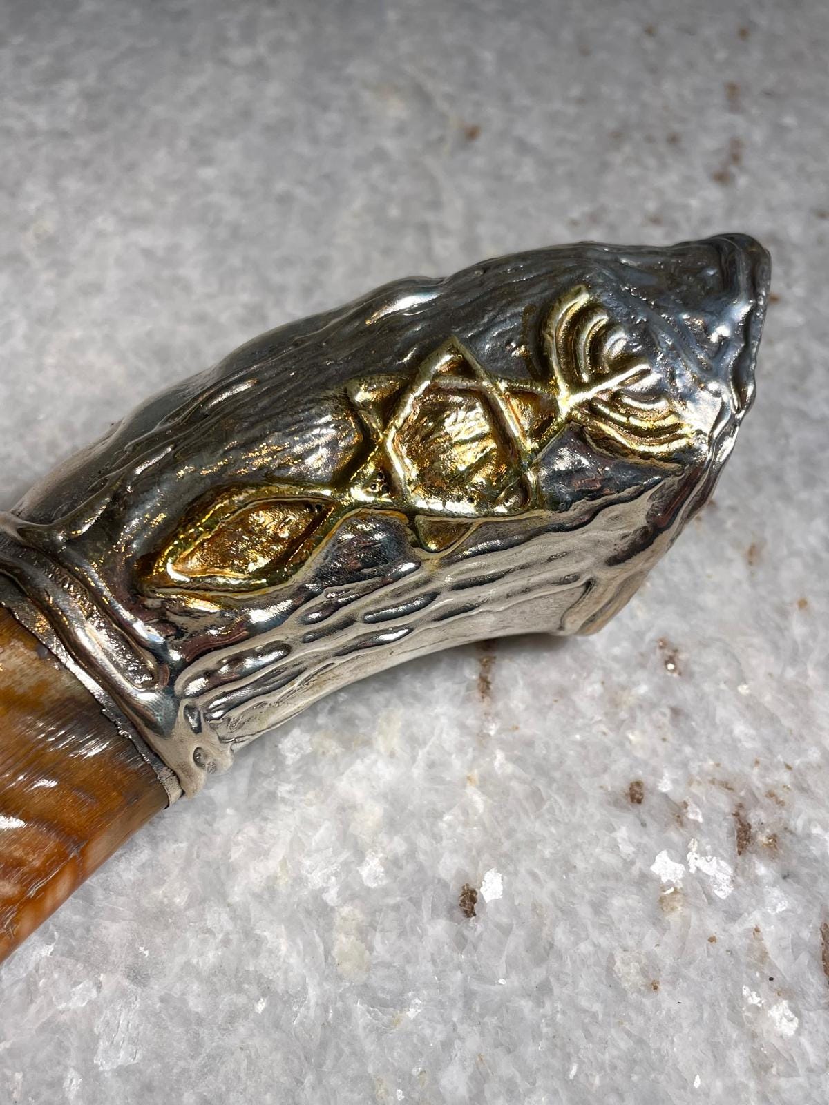Silver Plated Rams Horn Shofar for Anointing Oil, Kosher Polish Shofar, Genuine Shofar Horn, Ram Shofar Horn, Anointing Oil, christian gift