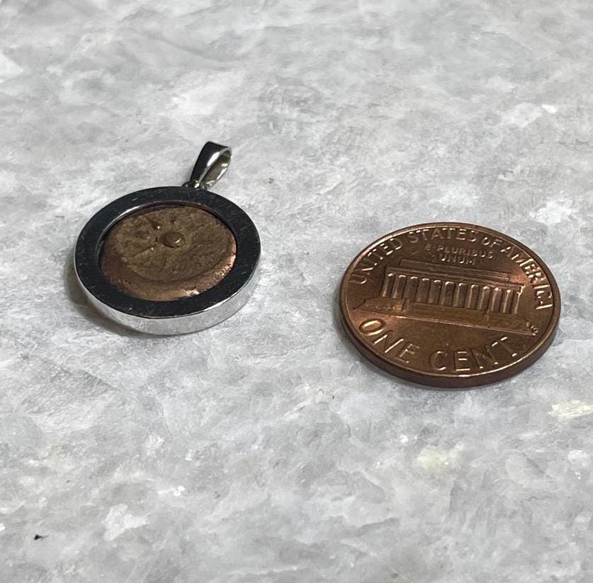 The Widow Mite Authentic Coin Jewelry, spinner pendant, 14K solid gold, Christian gift, Religious Gift, gift for her, gift for Fathers