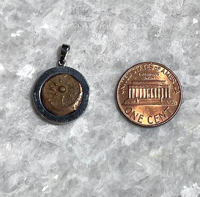 The Widow Mite Authentic Coin Jewelry, spinner pendant, 14K solid gold, Christian gift, Religious Gift, gift for her, gift for Fathers