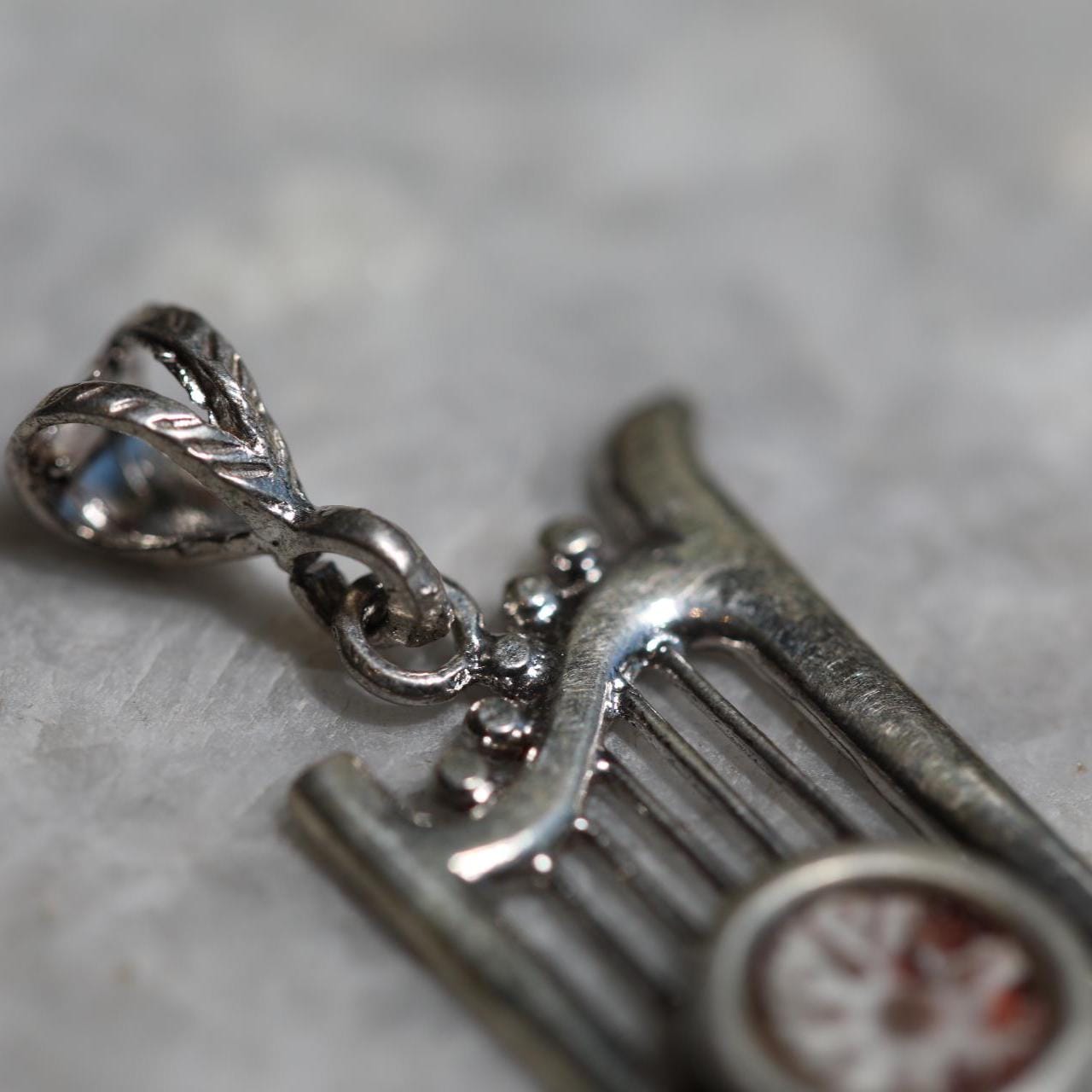 Silver Harp Widows Mite Coin necklace, 925 Silver, Biblical jewelry, Christian necklace, Ancient coin, Vintage necklace, Christian gifs