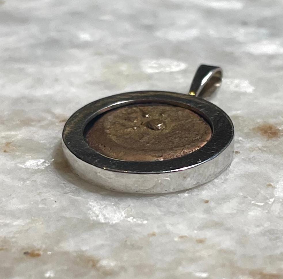 The Widow Mite Authentic Coin Jewelry, spinner pendant, 14K solid gold, Christian gift, Religious Gift, gift for her, gift for Fathers