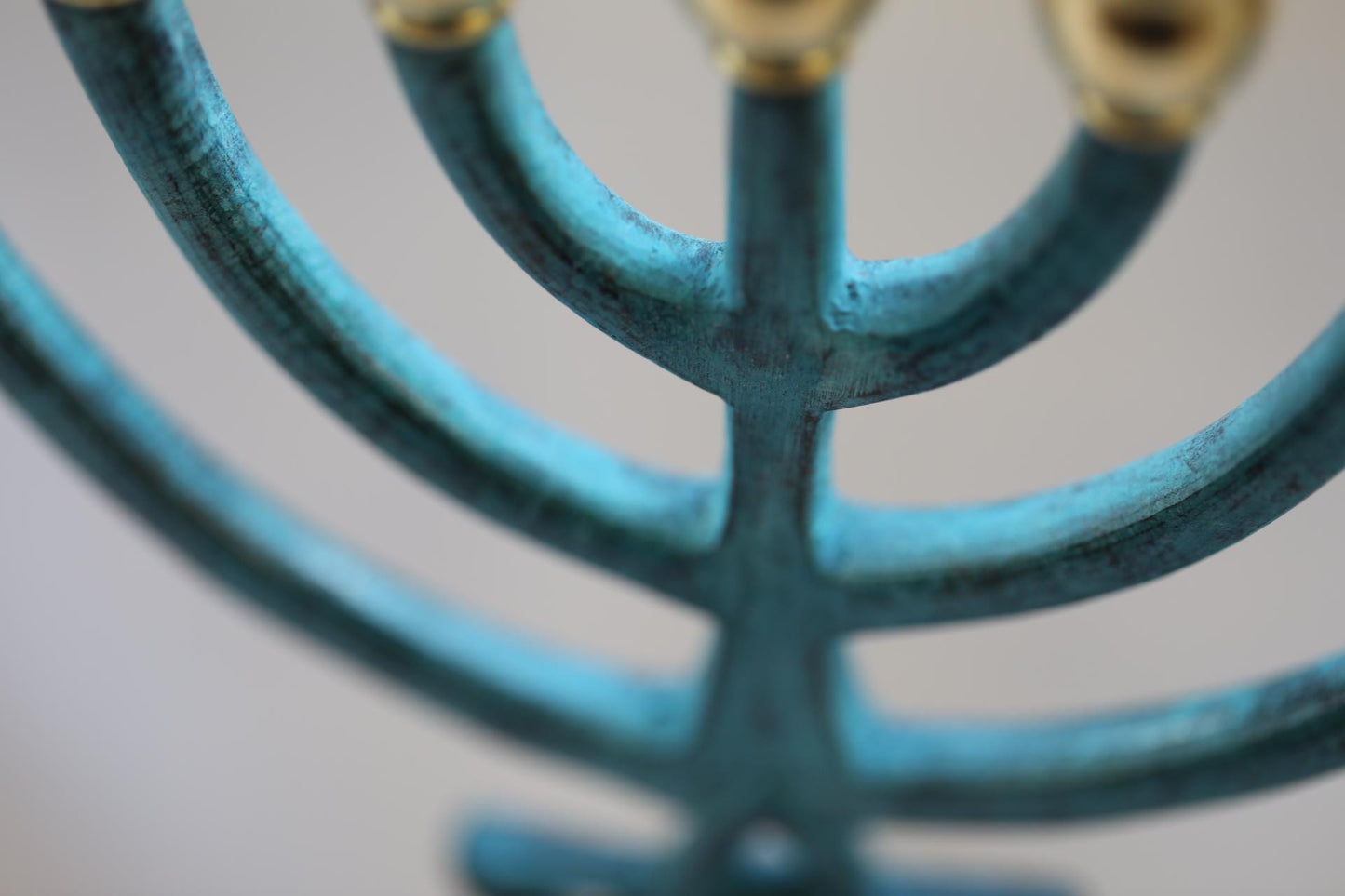 Menorah from Israel With Messianic Symbols, Judaica from Israel, Bar Mitzvah, Jewish gift, Handmade Menorah, Jewish Decorative Menorah