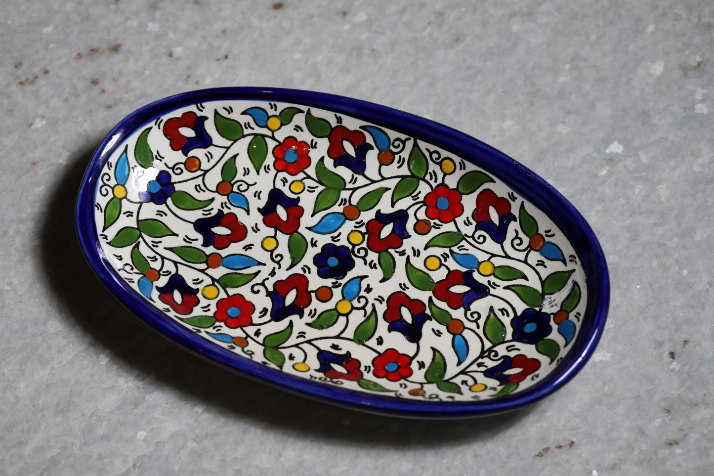Ceramic Spoon Rest Plate, Handmade pottery, cermic plate, Kitchen decor, Spoon holder for kitchen, Judaica from Israel, Home Decor, New Home