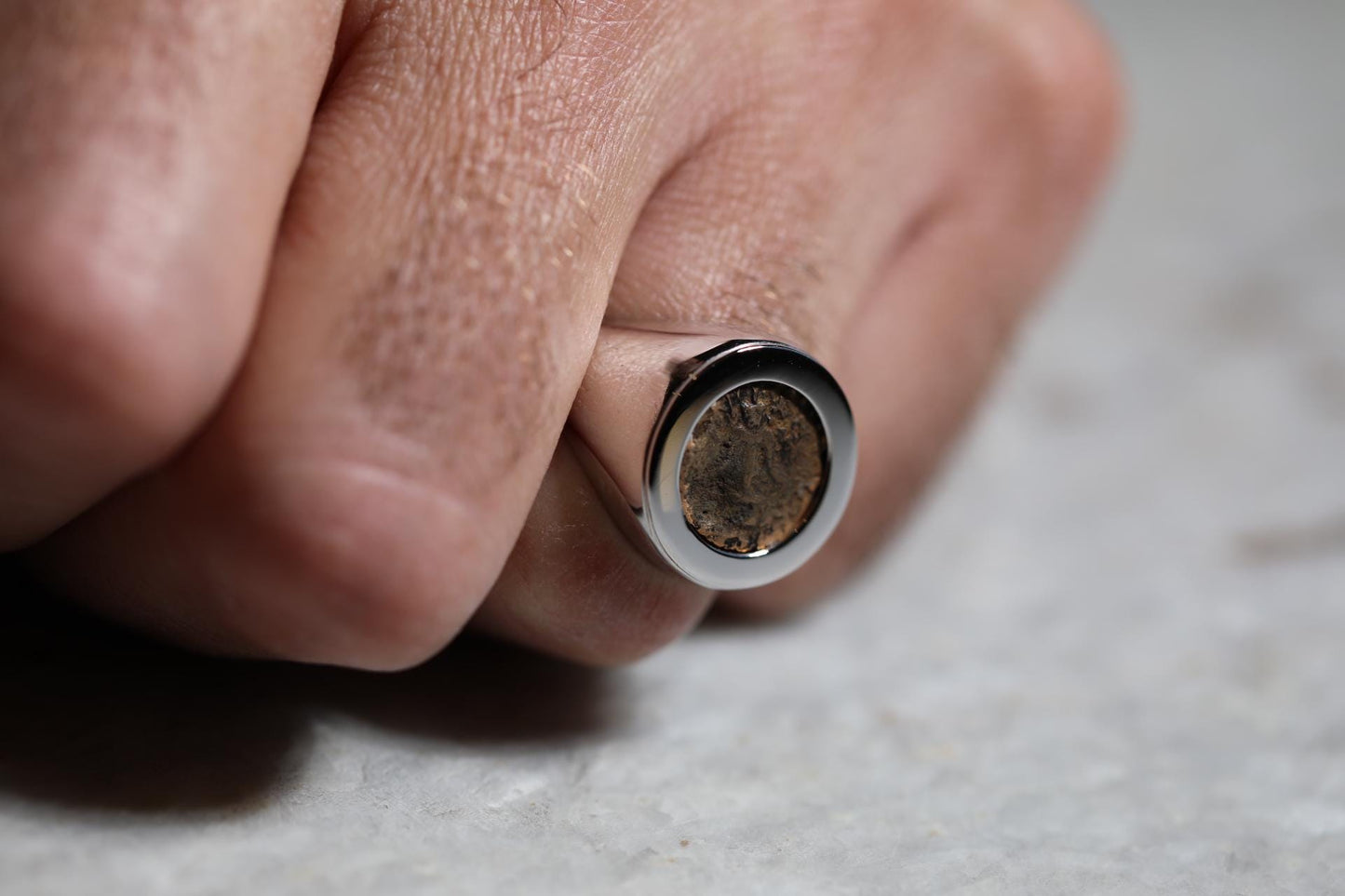 The Widow Mite Authentic Coin ring, Mite Ring, 14K solid gold, Christian gift, Religious jewelry, gift for her, gift for Fathers, White ring