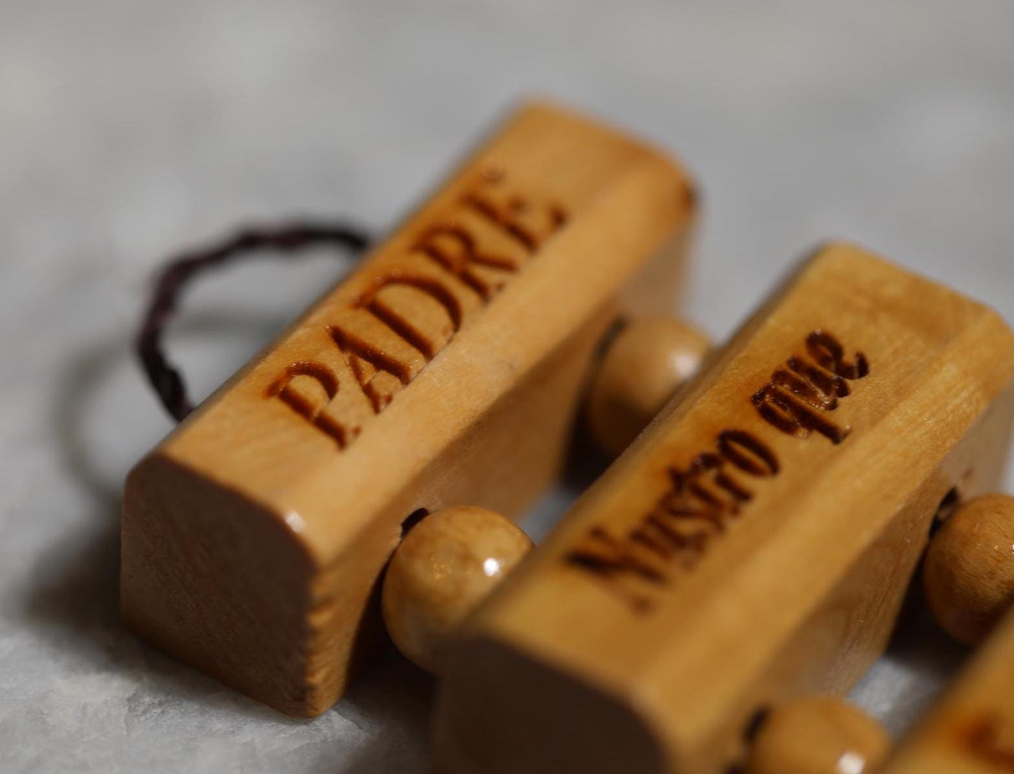 Olive Wood Cross Blessing Our Father Prayer, Carving on olive wood, hand made in the Holy Land with shape of Holy cross, blessing for home